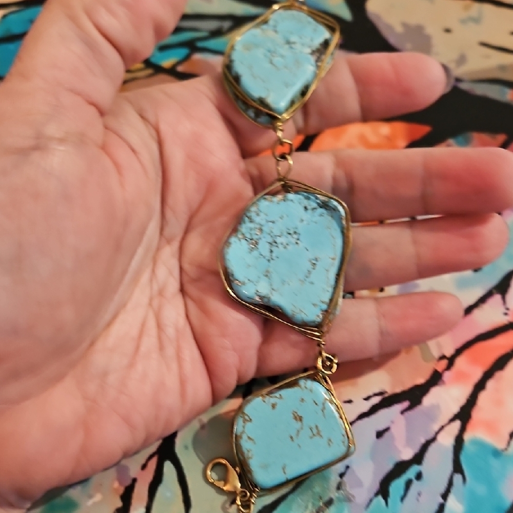 Plunder Blue and Gold Bohemian Bracelet
